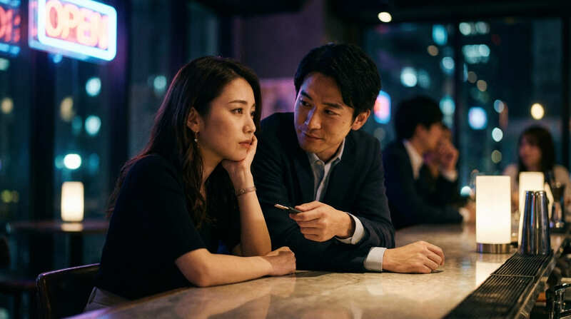 会話から距離が縮まるまでの流れを表した男女のイメージ